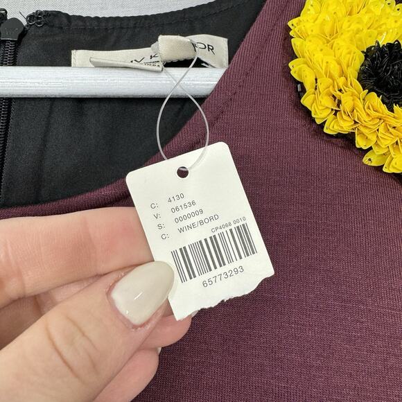 Dhruv Kapoor Anthro Womens Dress XL Purple Sequined Floral Textured Shift Boho - Picture 5 of 14